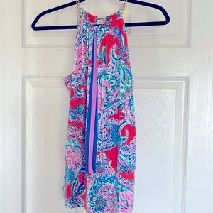 Lilly Pulitzer Bowen halter top size small
